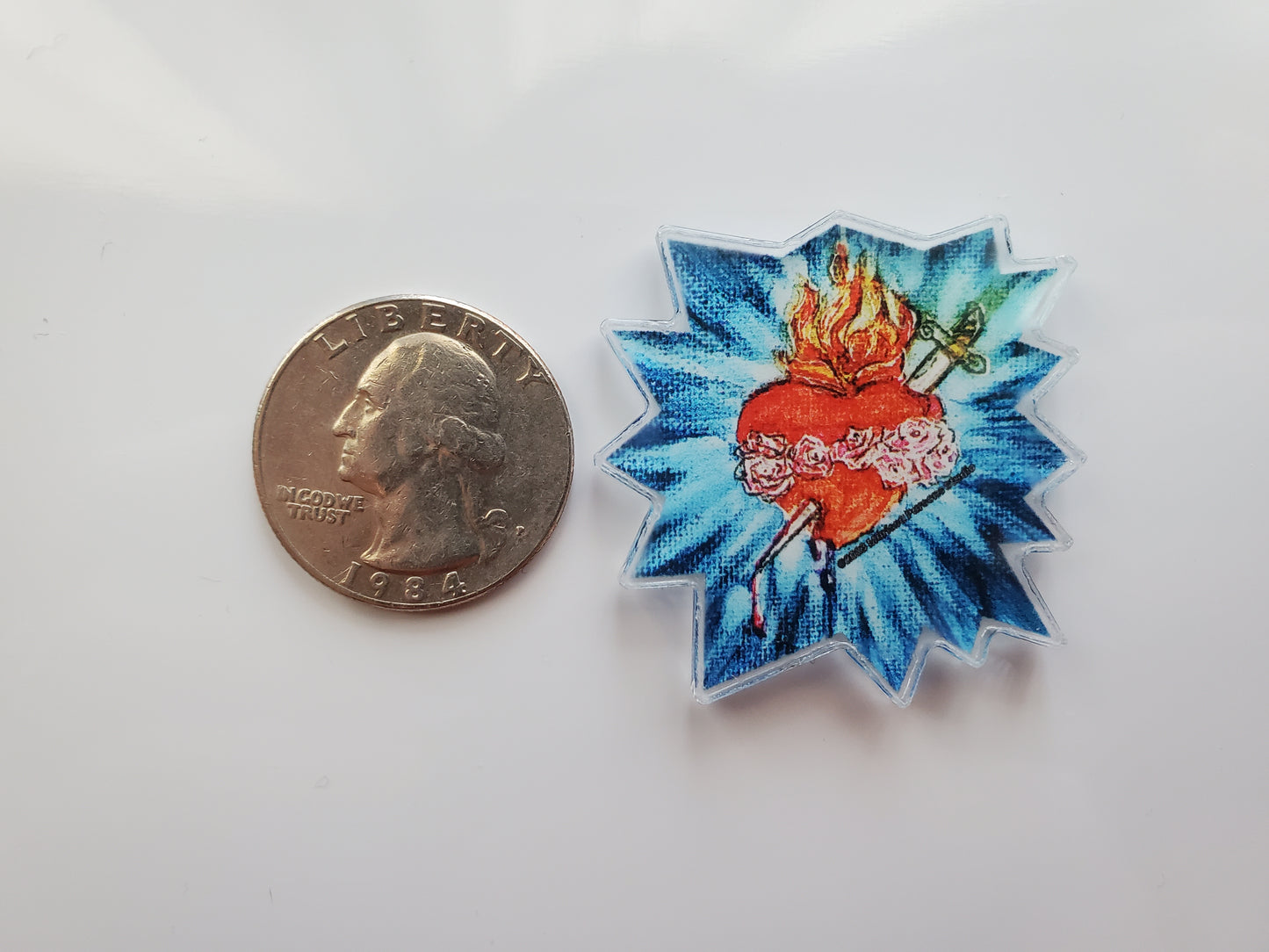 Heart of Mary 1.5" Pin